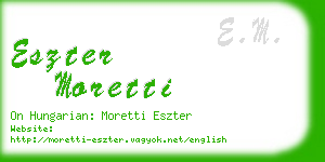 eszter moretti business card